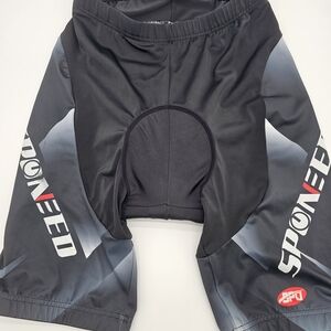 Sponeed Cycling Shorts Men L Black Padded Biking Compression Bike Triathlon